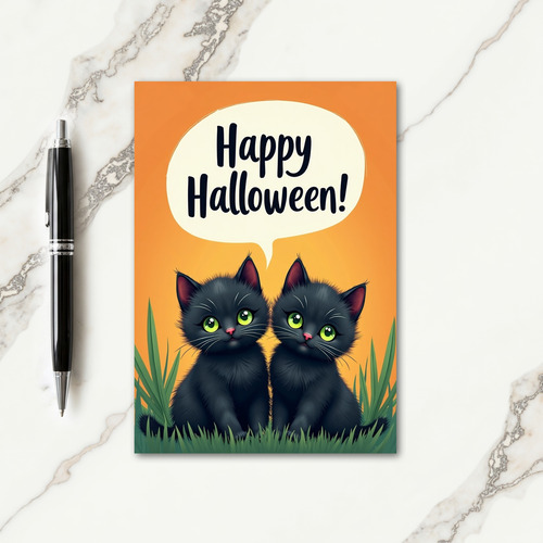 Happy Halloween Little Friends Card