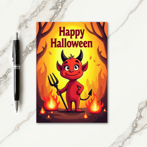 Happy Halloween Little Imp Card