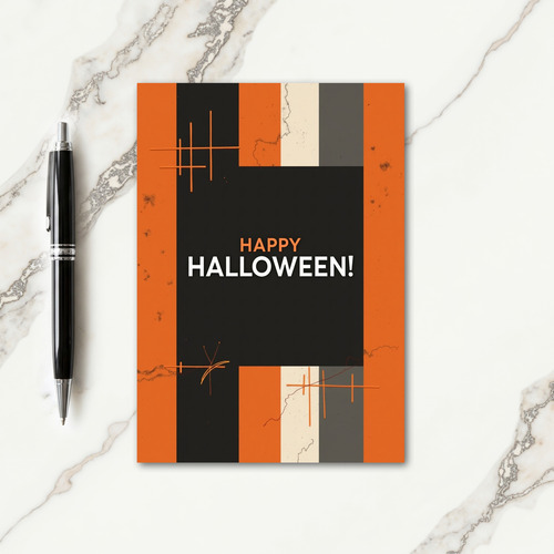 Happy Halloween Modern Card