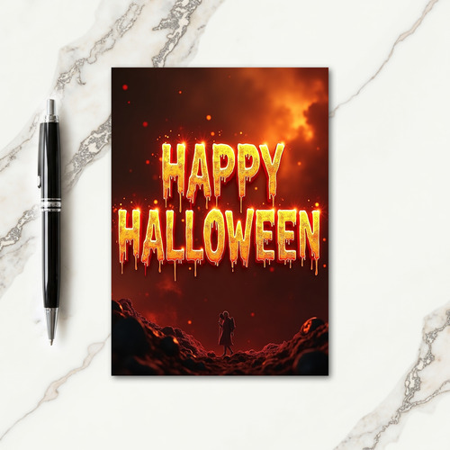 Happy Halloween Molten Card