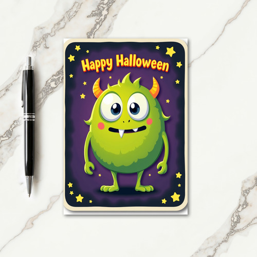Happy Halloween Monster Card