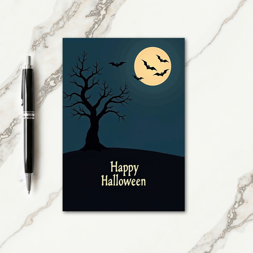 Happy Halloween Moon Card