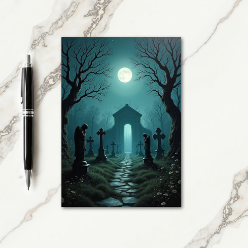 Happy Halloween Moonlit Path Card