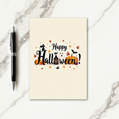 Happy Halloween Mouse Card