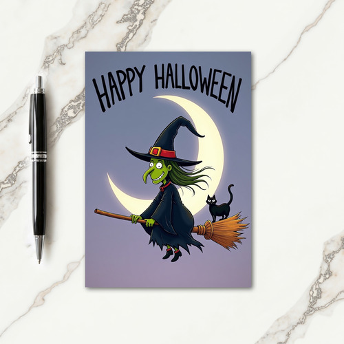 Happy Halloween Night Flight Card