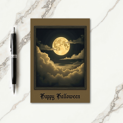 Happy Halloween Night Sky Card