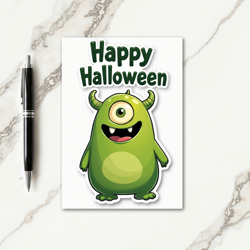 Happy Halloween One Eyed Friend Card