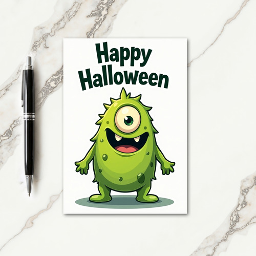Happy Halloween Oneeyed Friend Card