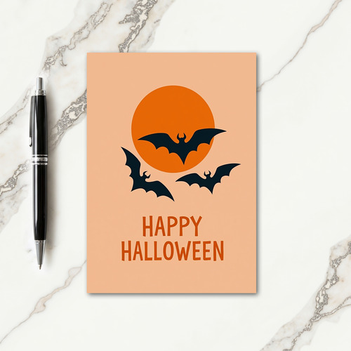 Happy Halloween Orange Card