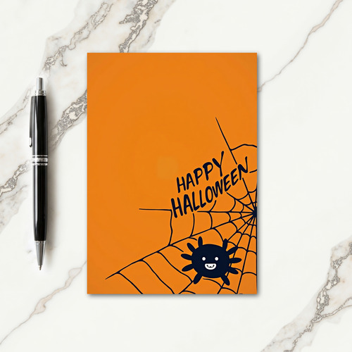 Happy Halloween Orange Fun Card