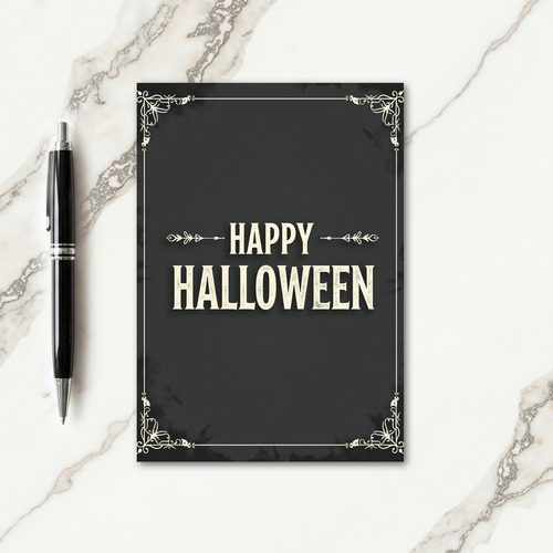 Happy Halloween Ornate Card