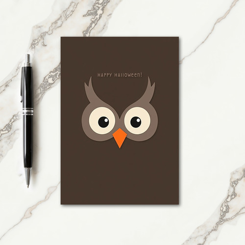 Happy Halloween Owl Card