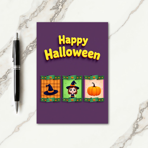 Happy Halloween Panels Card