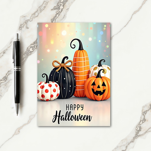 Happy Halloween Polka Dots Card