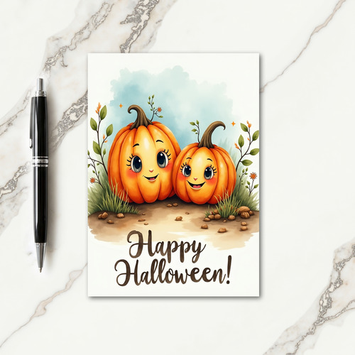 Happy Halloween Pumpkin Friends Card