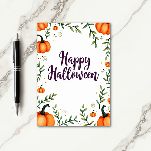 Happy Halloween Pumpkin Patch Card