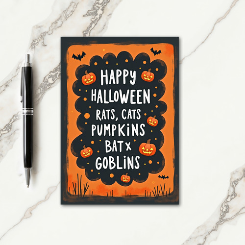 Happy Halloween Rats Card