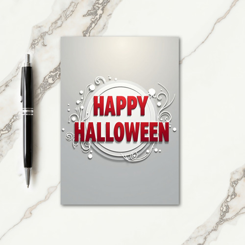 Happy Halloween Red Bright Card