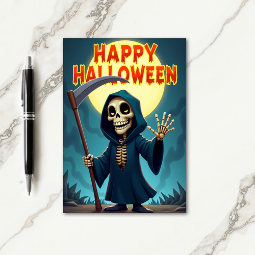 Happy Halloween Scythe Card thumbnail