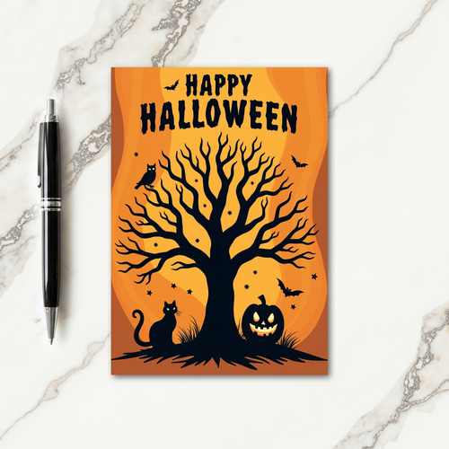 Happy Halloween Shadow Card