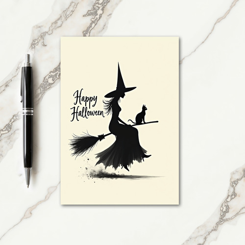 Happy Halloween Silhouette Card