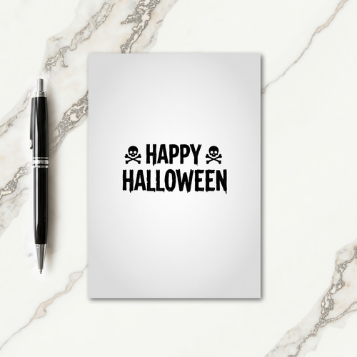 Happy Halloween Skull Bones Card
