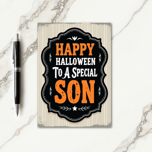 Happy Halloween Son Framed Card thumbnail