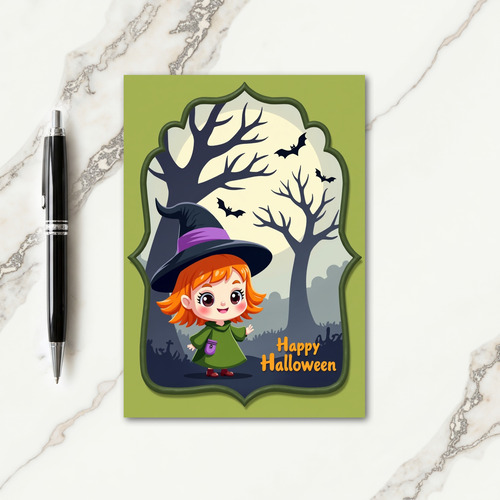 Happy Halloween Sorceress Card