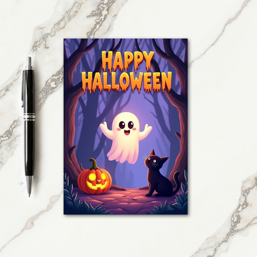 Happy Halloween Spectral Friend Card