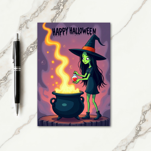 Happy Halloween Spellcaster Card