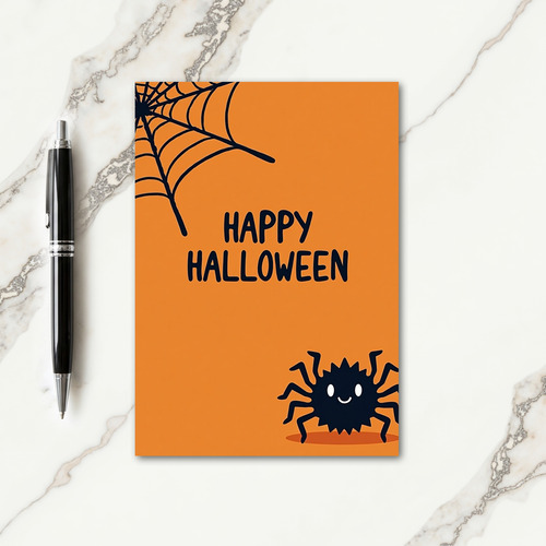 Happy Halloween Spiderweb Card
