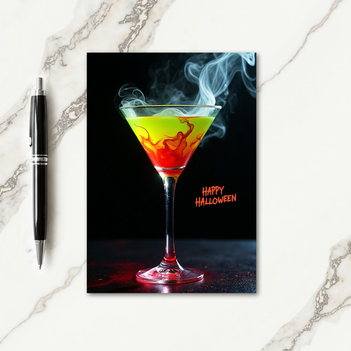 Happy Halloween Spooky Drink Card