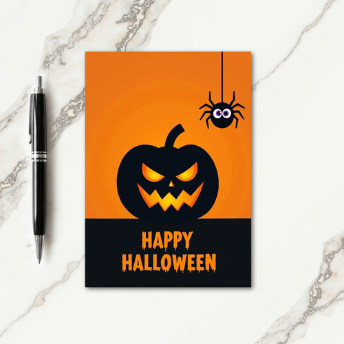 Happy Halloween Spooky Gourd Card thumbnail