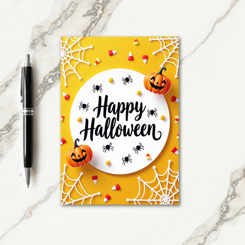 Happy Halloween Spooky Gourds Card thumbnail