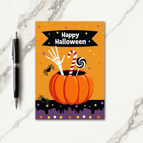 Happy Halloween Spooky Hand Card