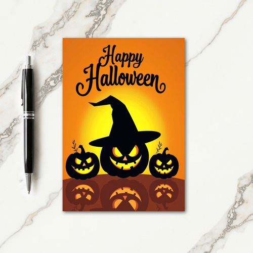 Happy Halloween Spooky Pumpkins Card