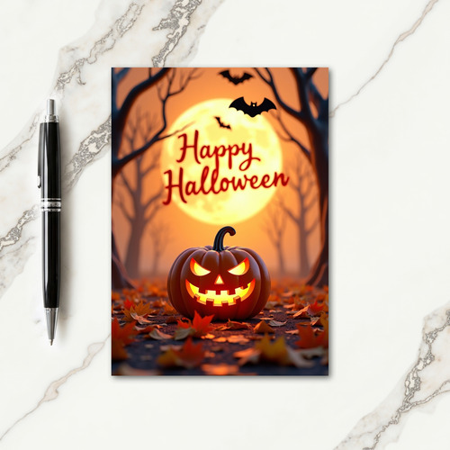 Happy Halloween Spooky Tree Card