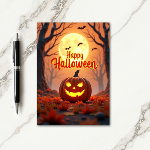 Happy Halloween Spooky Trees Card