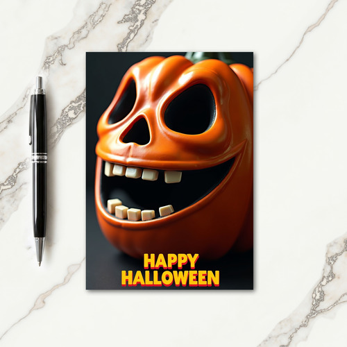 Happy Halloween Square Teeth Card thumbnail
