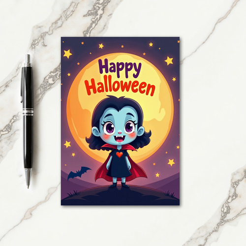 Happy Halloween Starry Card