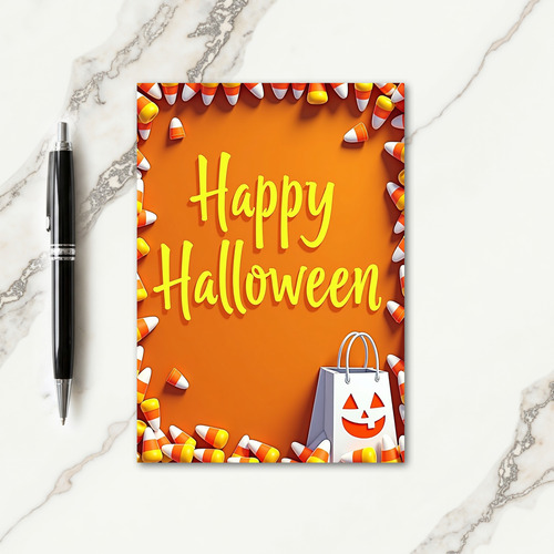 Happy Halloween Treat Bag Card