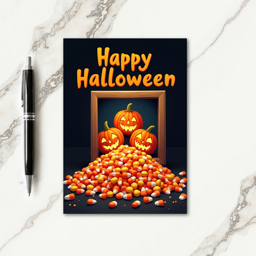Happy Halloween Treat Pile Card