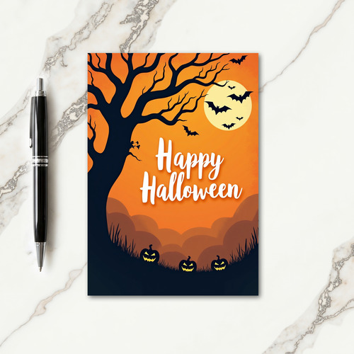 Happy Halloween Tree Card