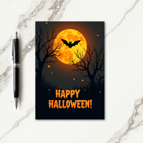 Happy Halloween Trees Card