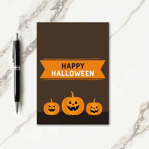 Happy Halloween Trio Gourds Card