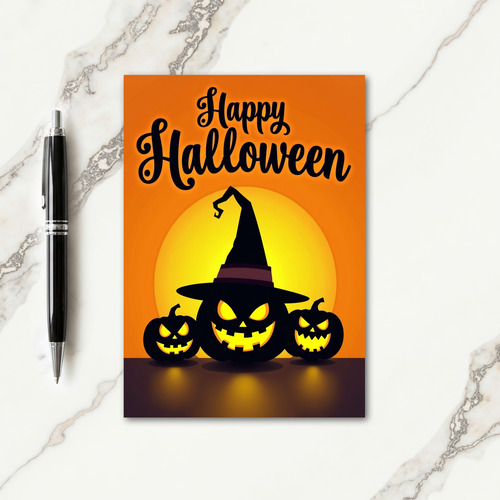 Happy Halloween Witch Hat Card
