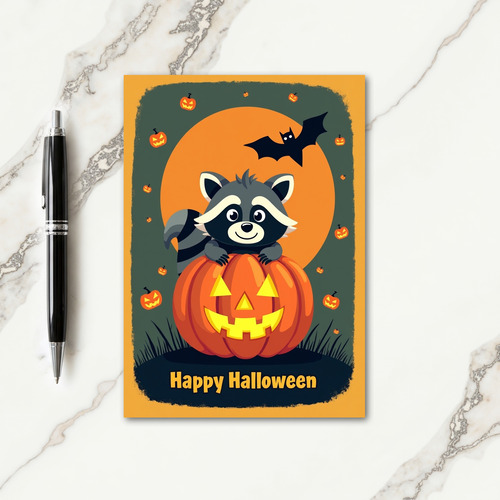 Happy Halloween With A Cute Creature Card thumbnail