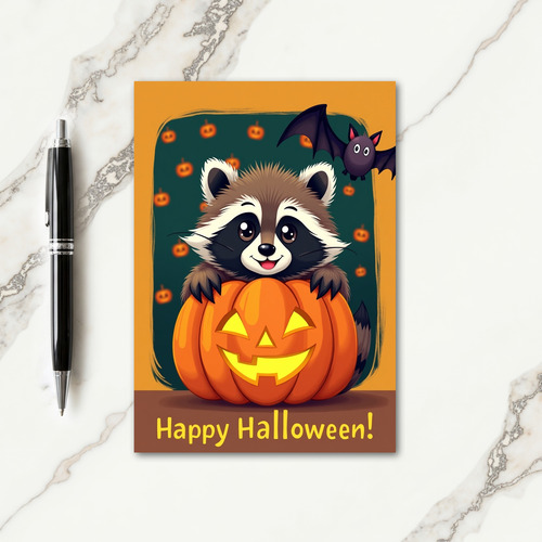 Happy Halloween Woodland Card