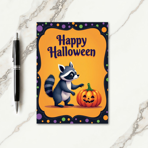 Happy Halloween Woodland Friend Card