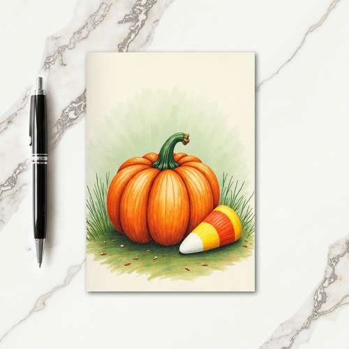 Happy Harvest Pumpkin Card